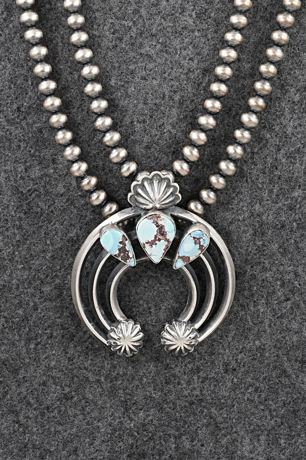 Turquoise & Sterling Silver Necklace - Davey Morgan