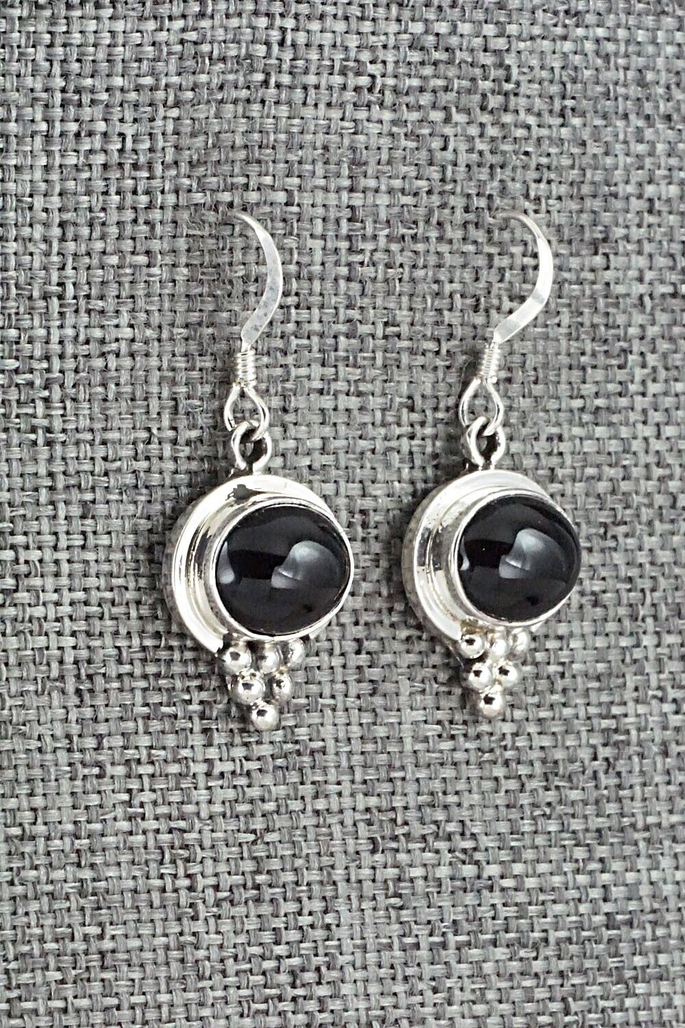 Onyx & Sterling Silver Earrings - Verley Betone