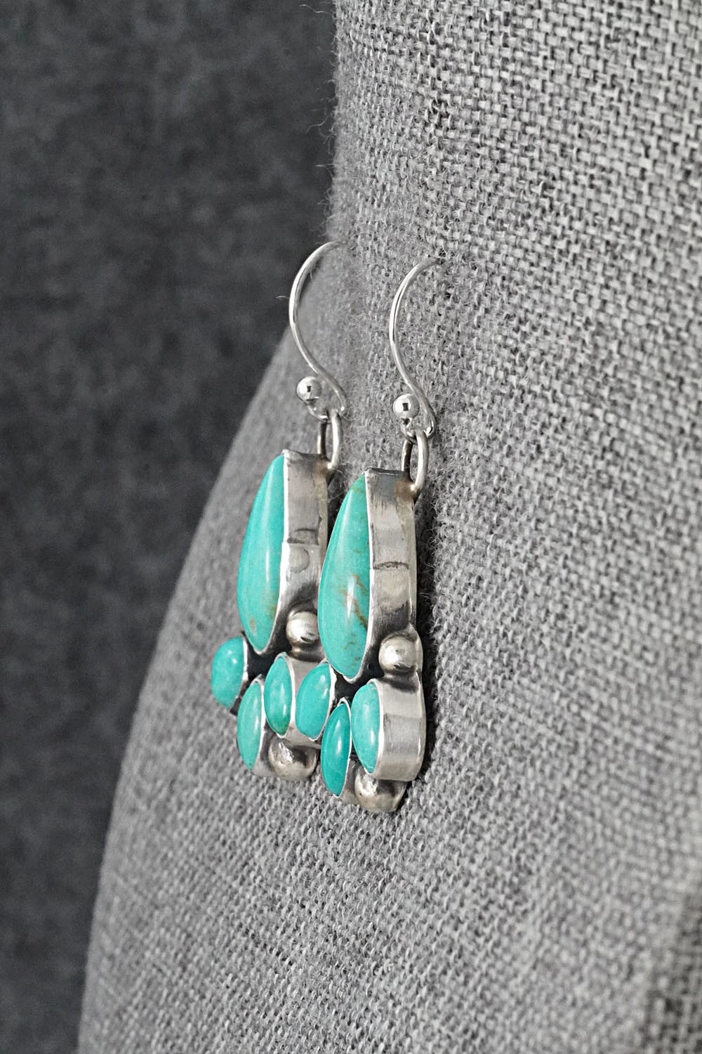Turquoise & Sterling Silver Earrings - Kathleen Livingston