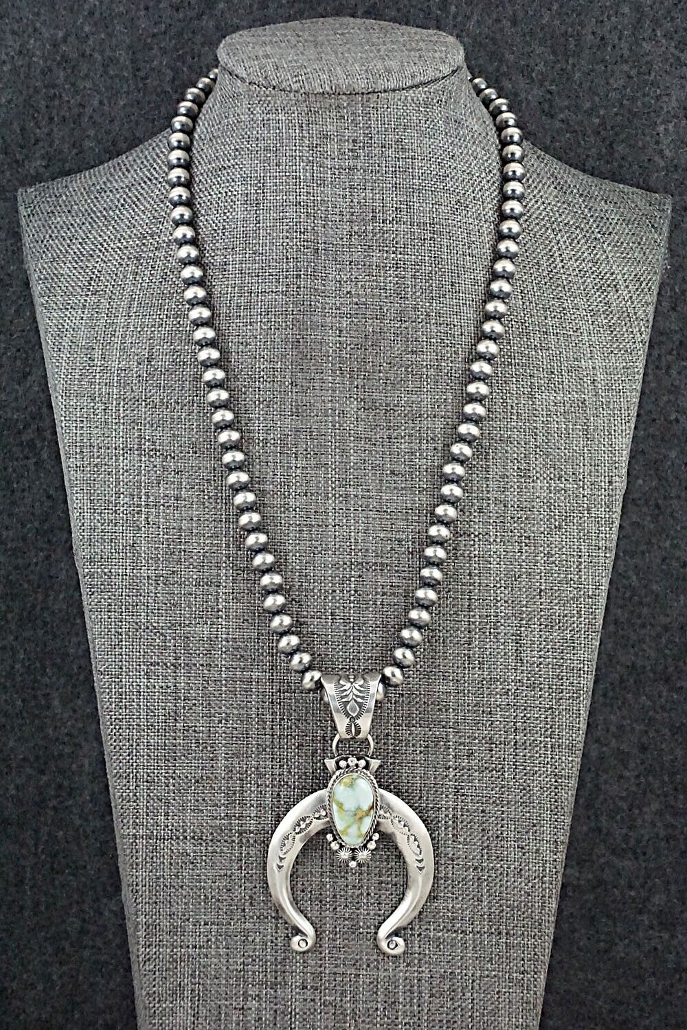 Variscite & Sterling Silver Necklace - Paige Gordon
