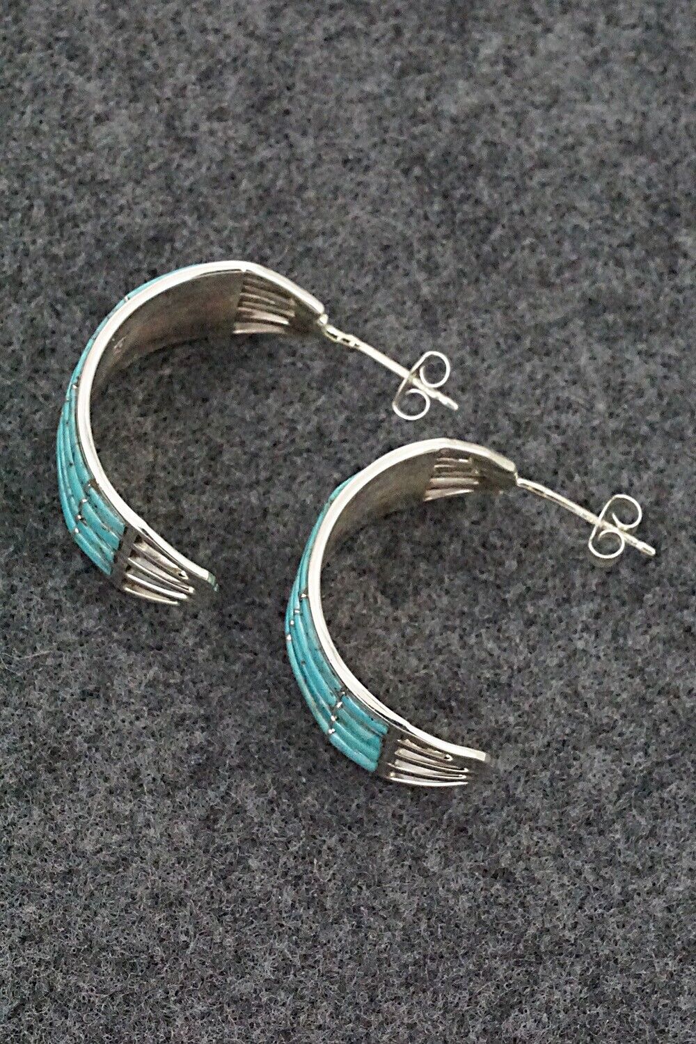 Turquoise & Sterling Silver Earrings - Andrew Enrico