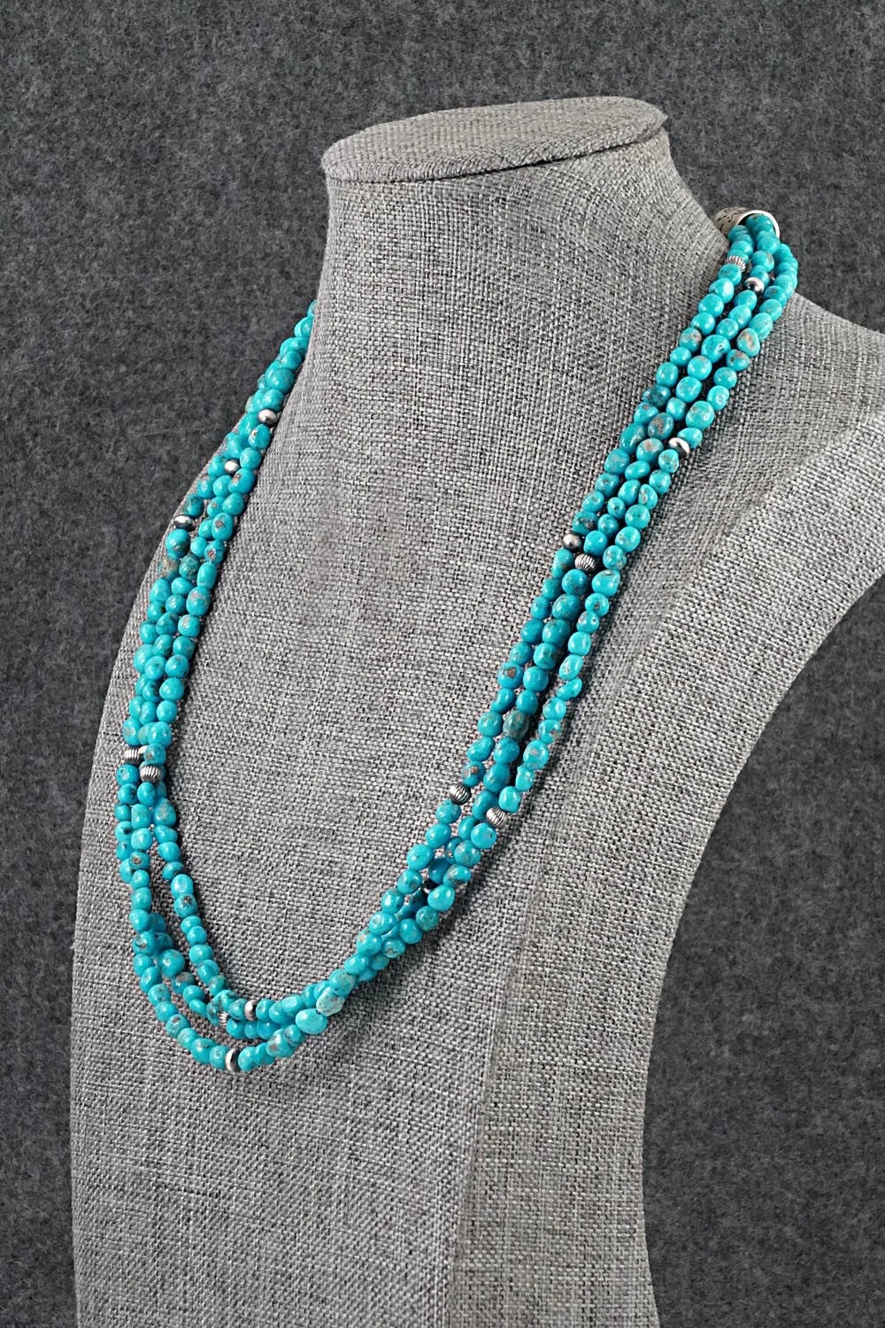 Turquoise & Sterling Silver Necklace - Theresa Skeets