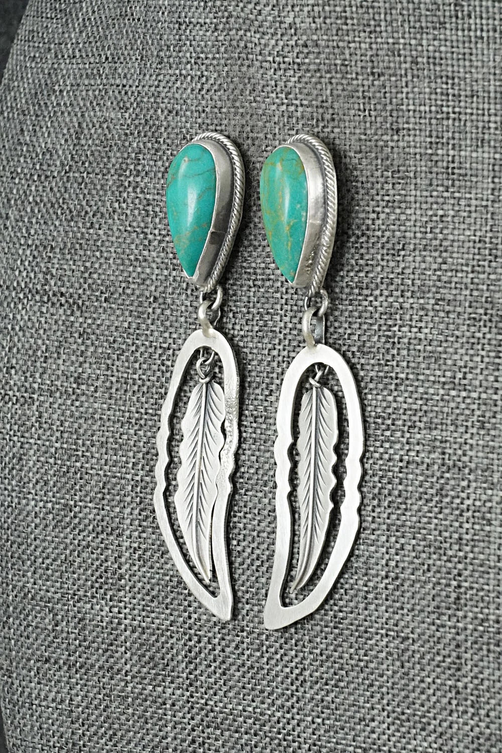 Turquoise & Sterling Silver Earrings - Darrin Livingston