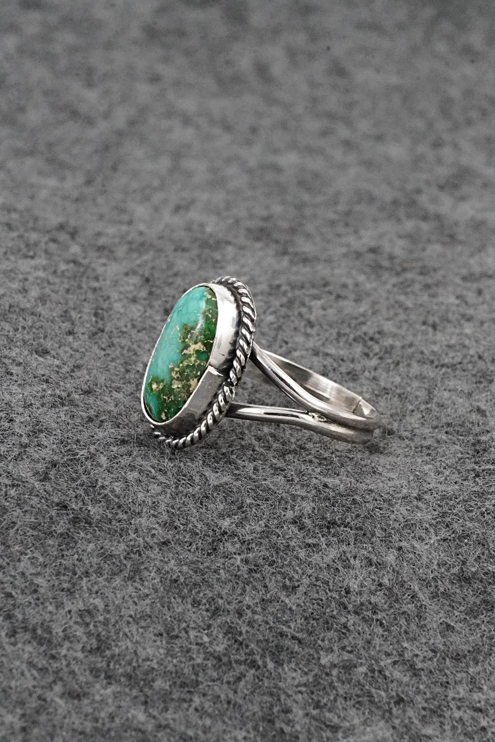 Turquoise & Sterling Silver Ring - Rosemary Saunders - Size 8