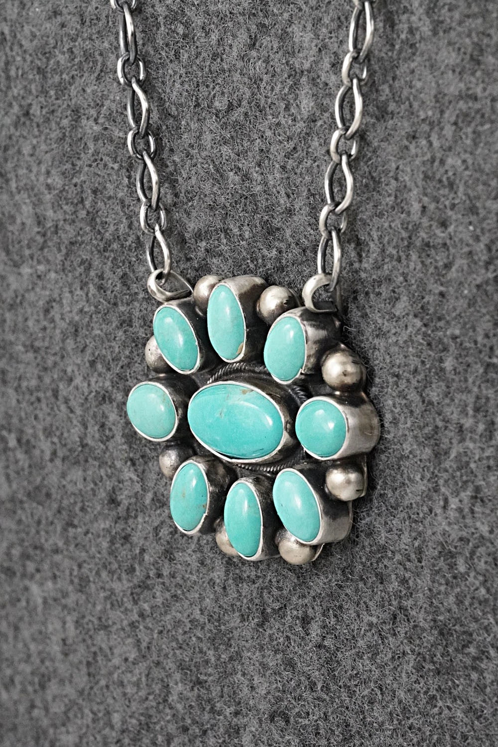 Turquoise & Sterling Silver Necklace - Kathleen Livingston