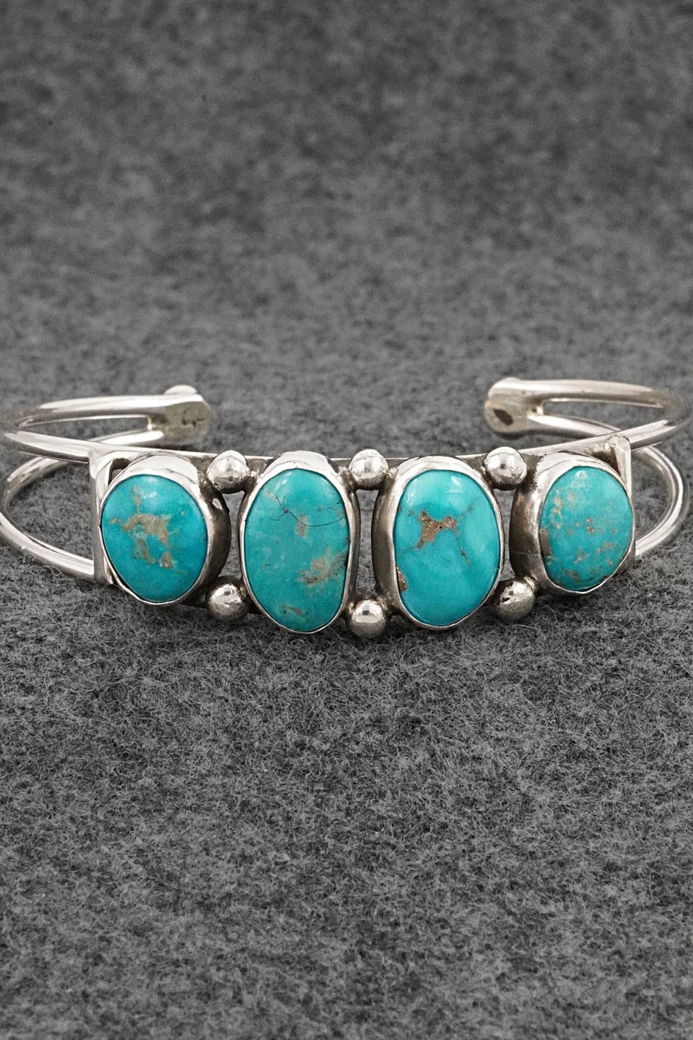 Turquoise & Sterling Silver Bracelet - Priscilla Reeder