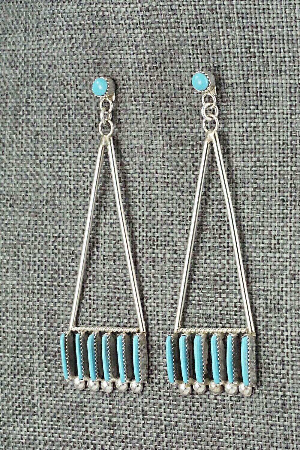 Turquoise & Sterling Silver Earrings - Ashley Laate