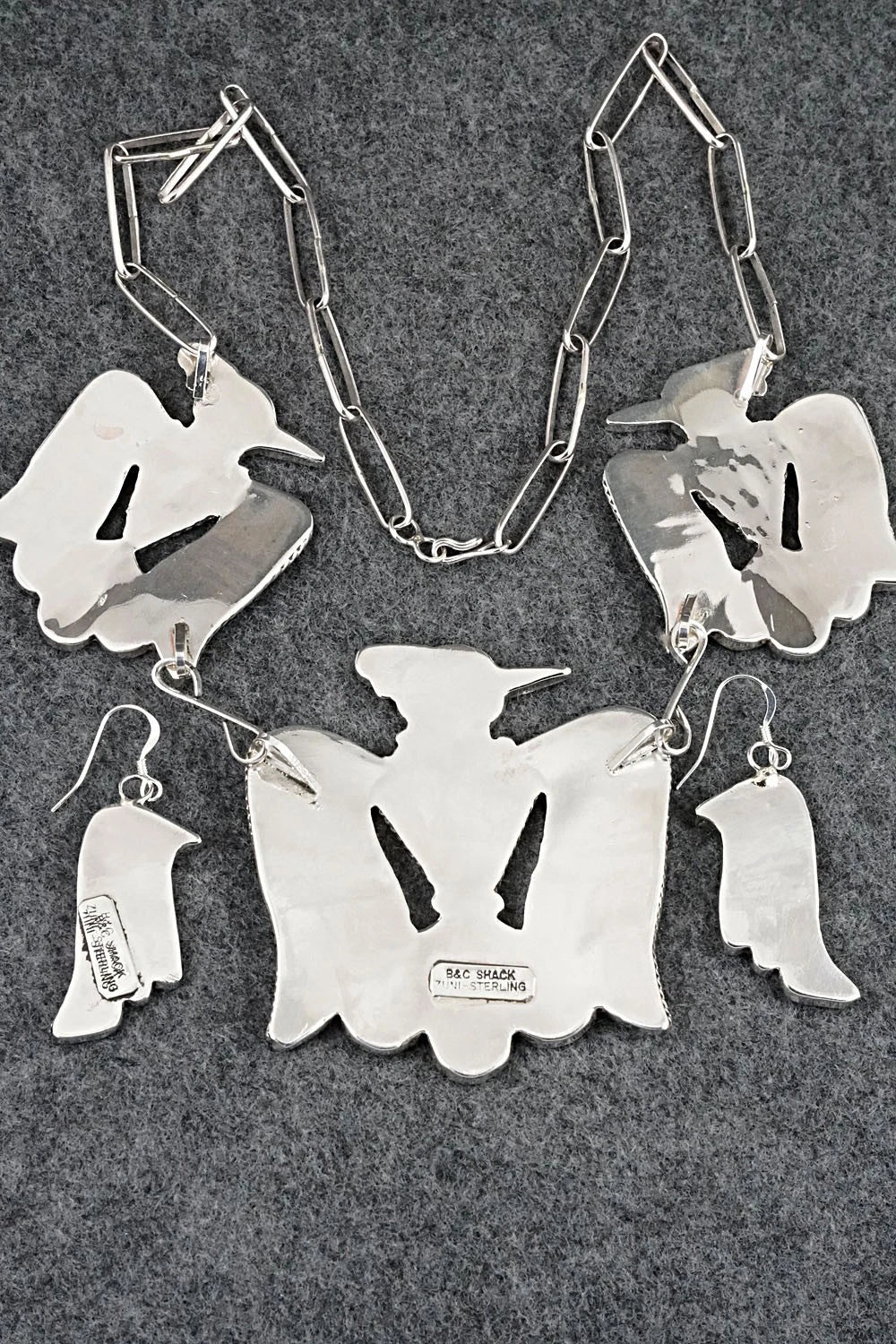 Multi-Stone & Sterling Silver Inlay Necklace Set - Corraine Shack