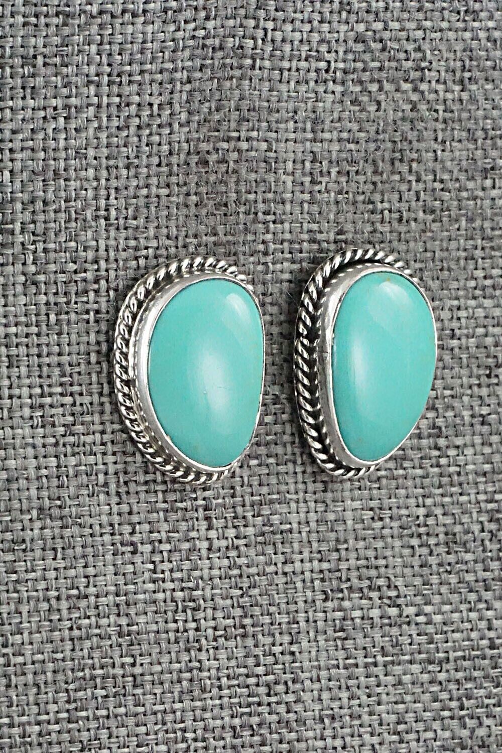 Turquoise & Sterling Silver Earrings - Marco Begaye