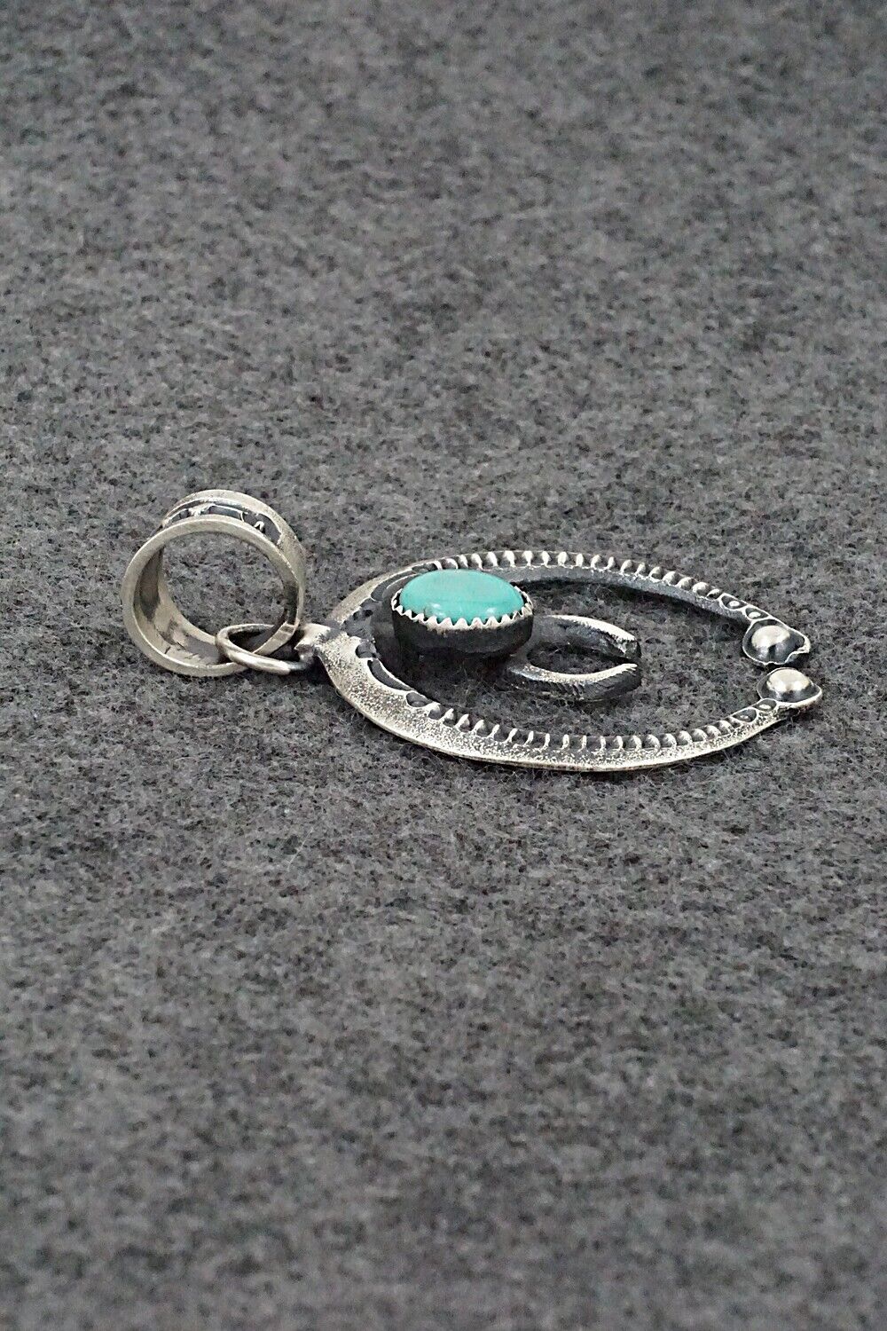 Turquoise & Sterling Silver Pendant - Eva & Linberg Billah