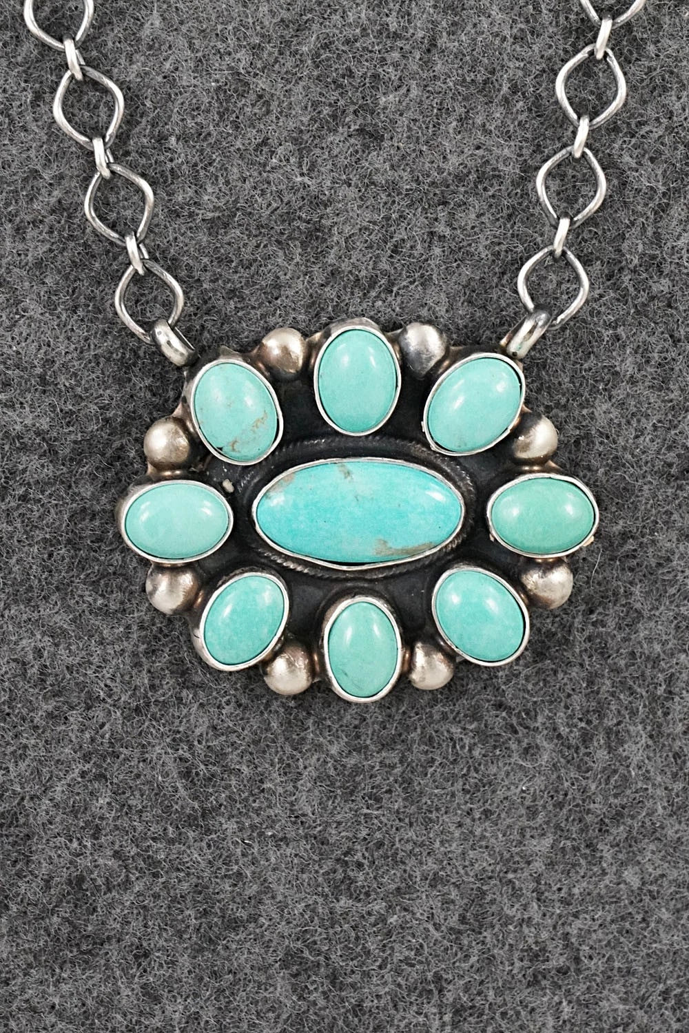 Turquoise & Sterling Silver Necklace - Kathleen Livingston