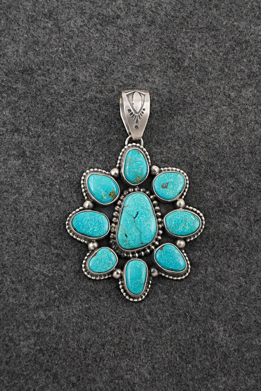 Turquoise & Sterling Silver Pendant - Kathleen Livingston