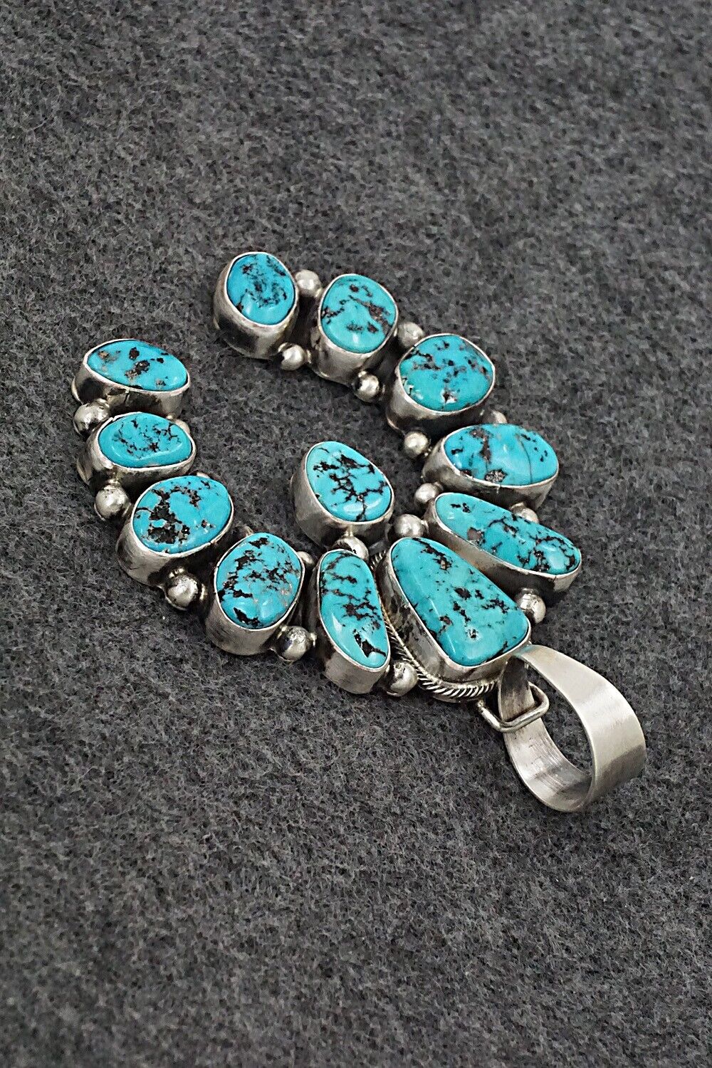 Turquoise & Sterling Silver Pendant - Bobby Johnson