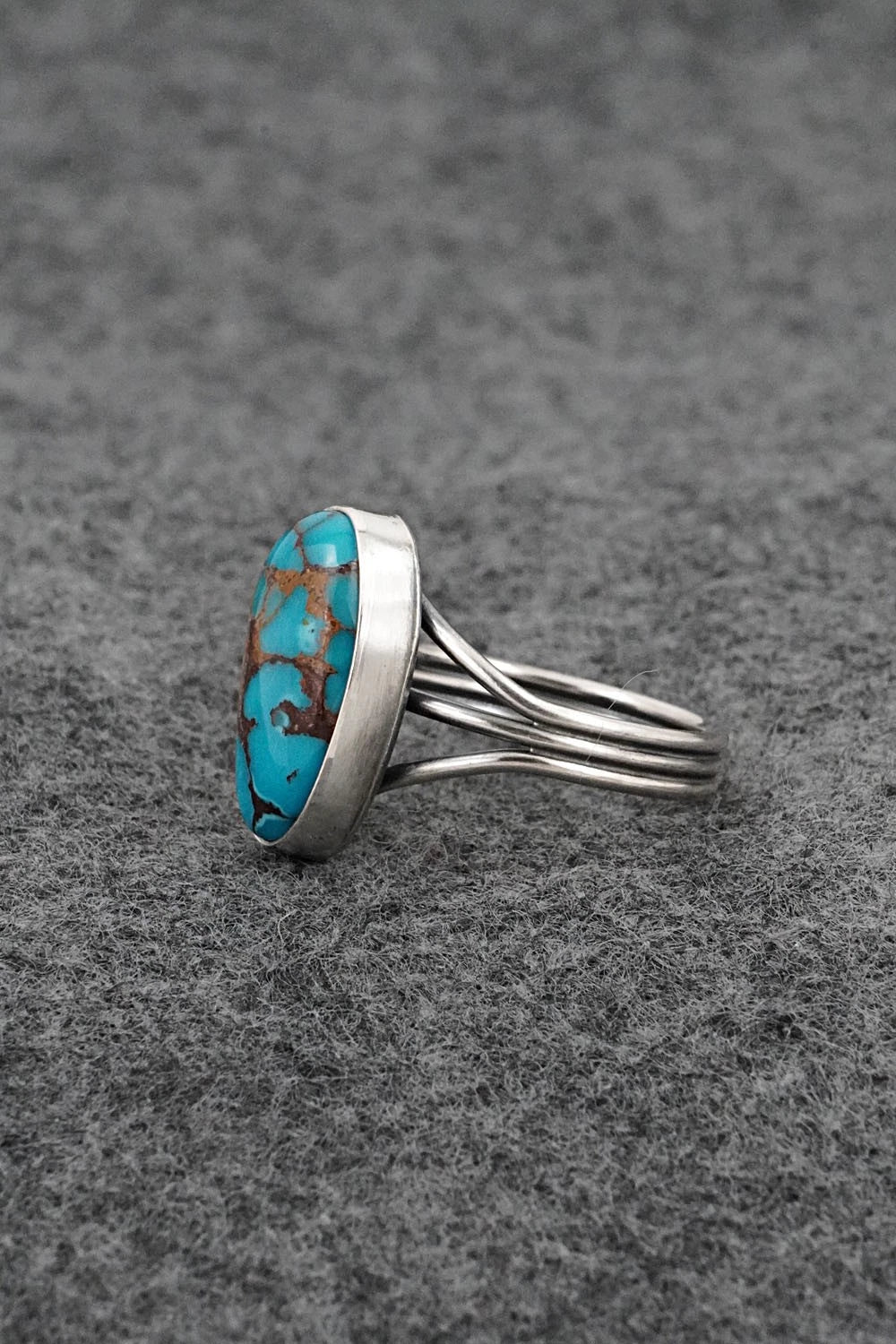 Turquoise & Sterling Silver Ring - Rena Begay - Size 8
