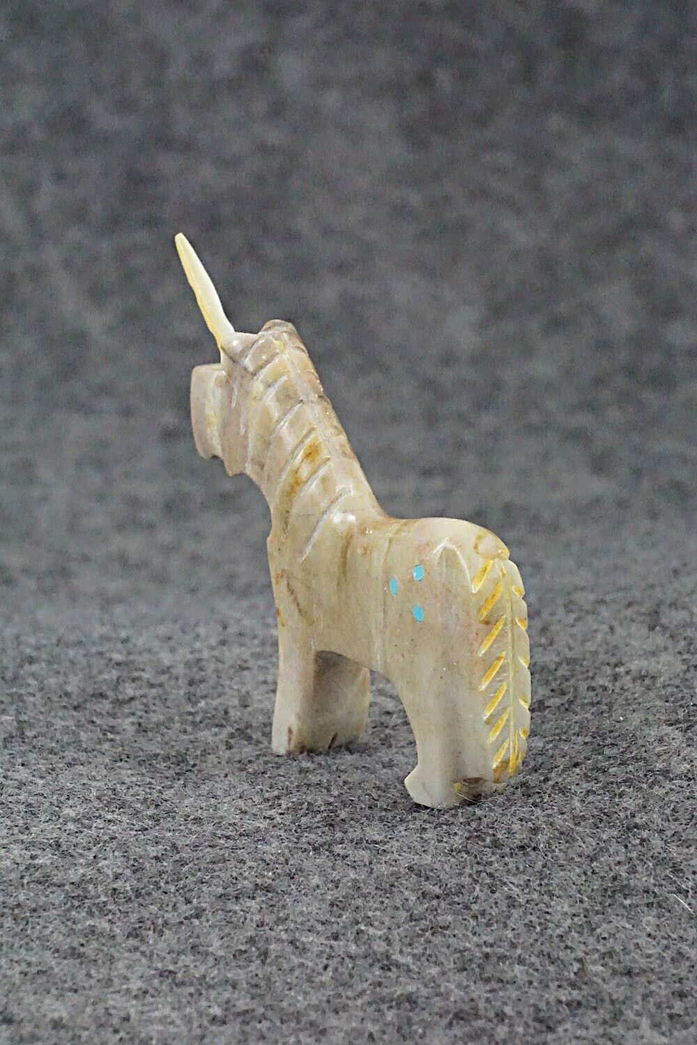 Unicorn Horse Zuni Fetish Carving - Todd Etsate