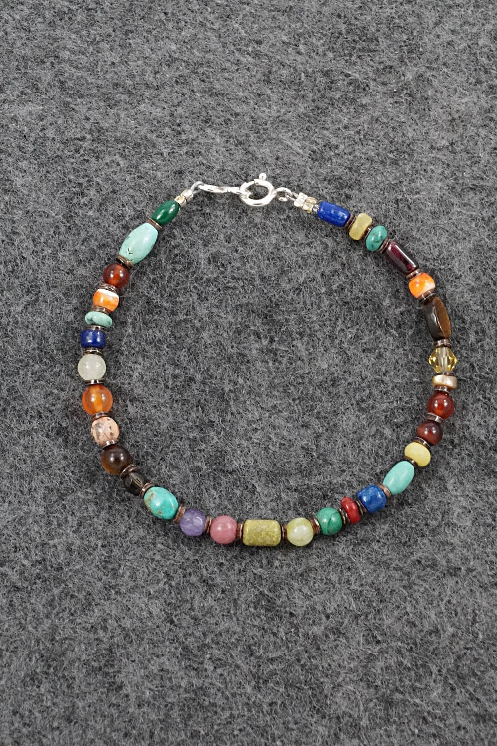 Multi-Stone & Sterling Silver Bracelet - Helen Tsosie