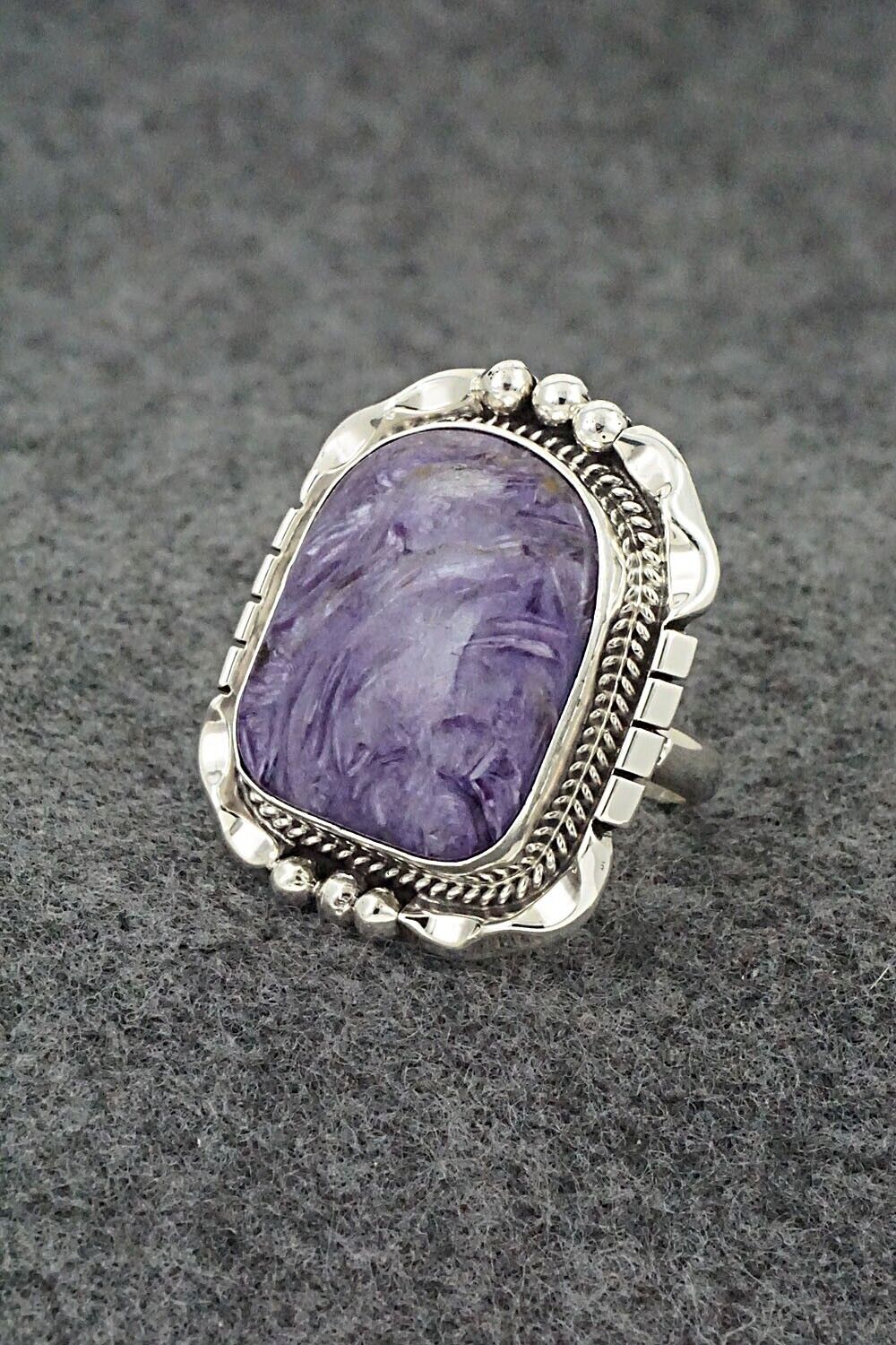 Charoite & Sterling Silver Ring - Samuel Yellowhair - Size 8