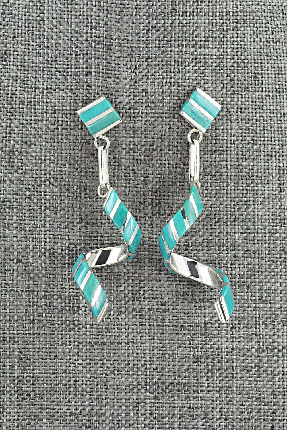 Turquoise & Sterling Silver Earrings - Shawn Shetya