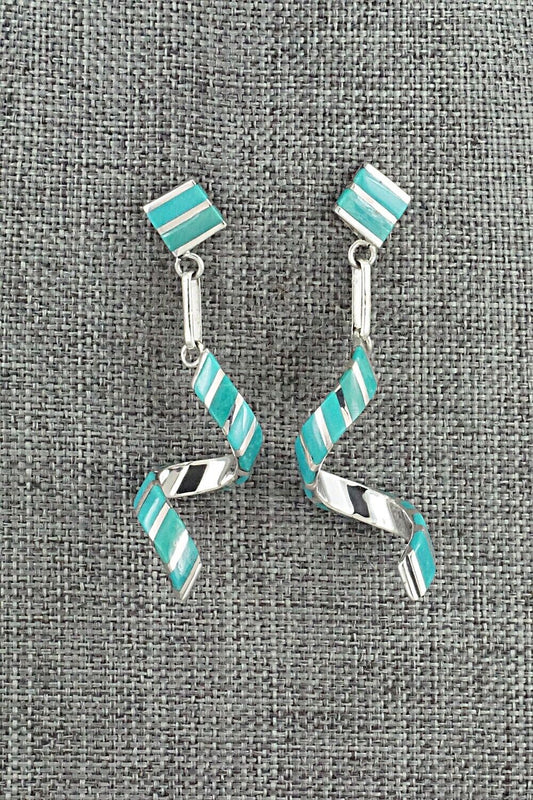 Turquoise & Sterling Silver Earrings - Shawn Shetya