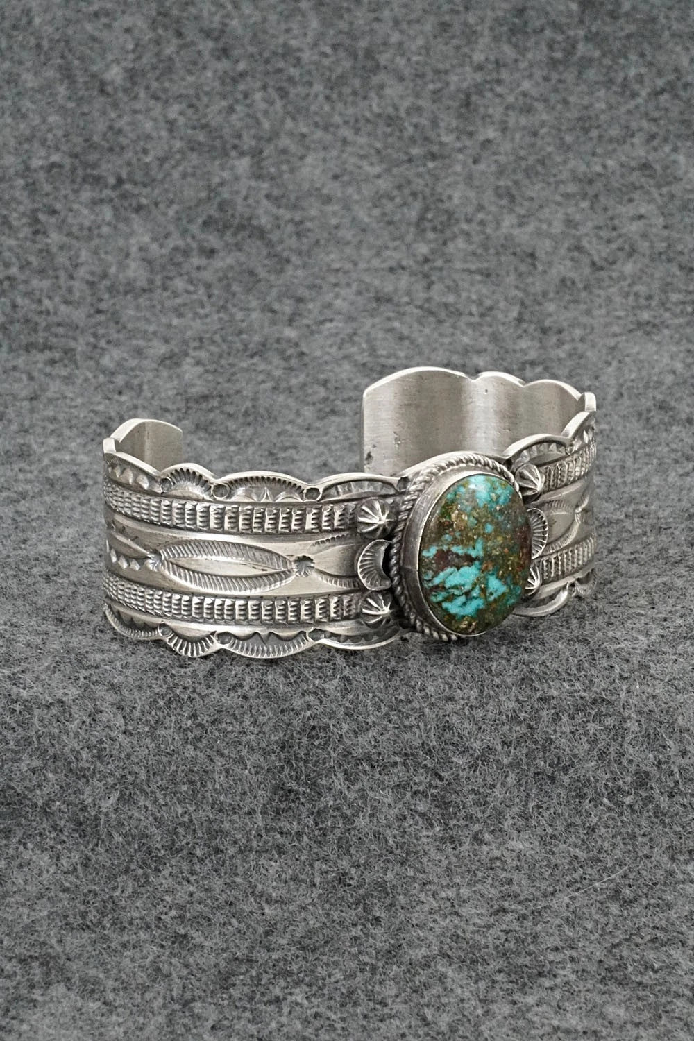 Turquoise & Sterling Silver Bracelet - Leonard Maloney