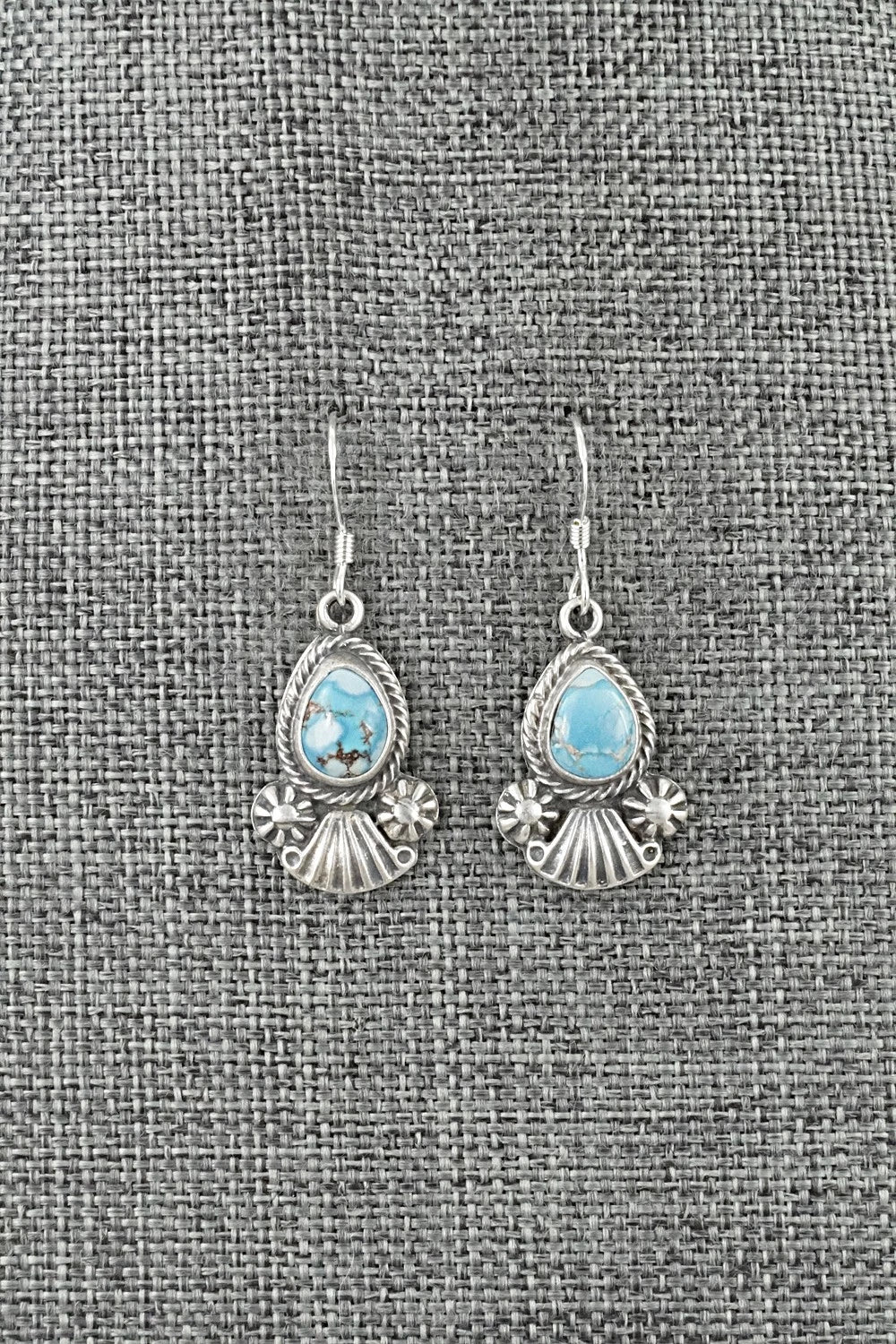 Turquoise & Sterling Silver Earrings - Verley Betone
