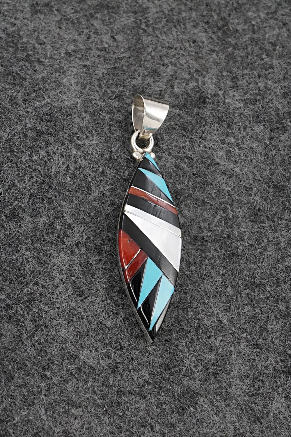 Multi-Stone & Sterling Silver Pendant - Cleo Kallestewa