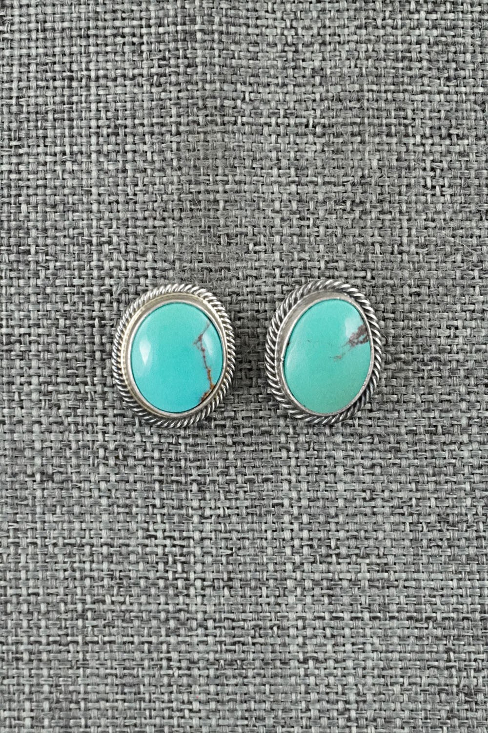 Turquoise & Sterling Silver Pendant and Earrings Set - Darrin Livingston