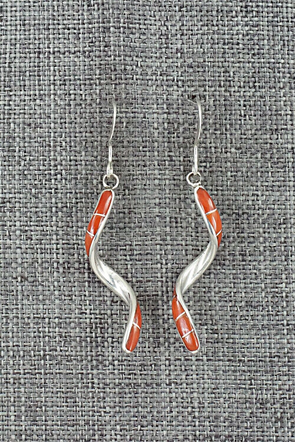 Coral & Sterling Silver Earrings - Ira Johnson