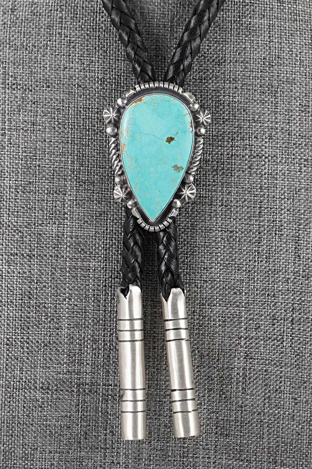 Turquoise & Sterling Silver Bolo Tie - Bob Becenti