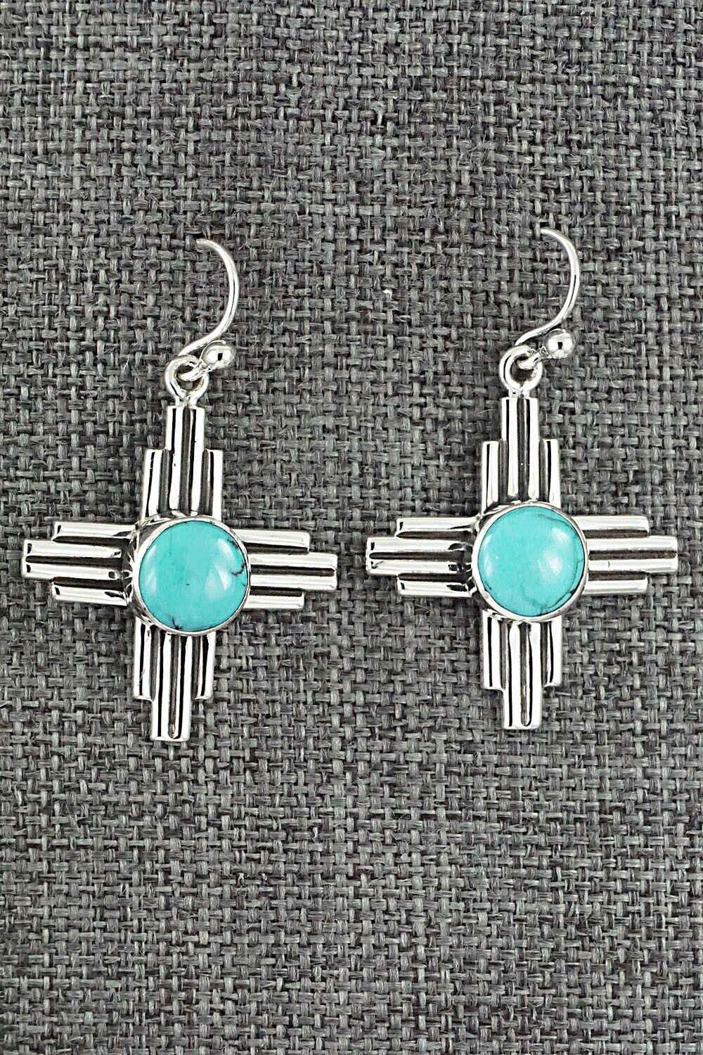 Turquoise & Sterling Silver Earrings - Raymond Coriz