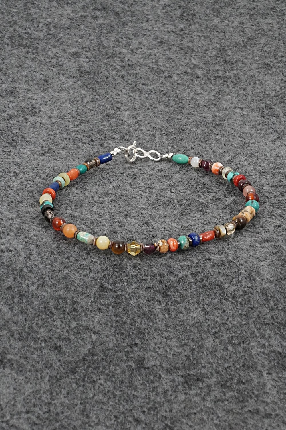 Multi-Stone & Sterling Silver Bracelet - Helen Tsosie