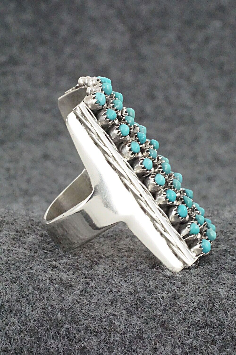 Turquoise & Sterling Silver Ring - Stephen Haloo - Size 9