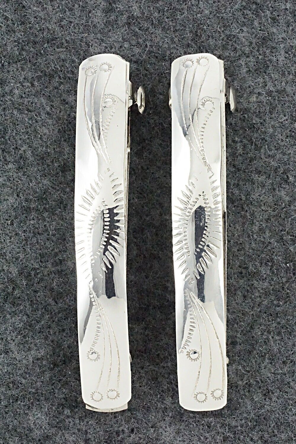 Sterling Silver Hair Barrettes - Randall Dalgai
