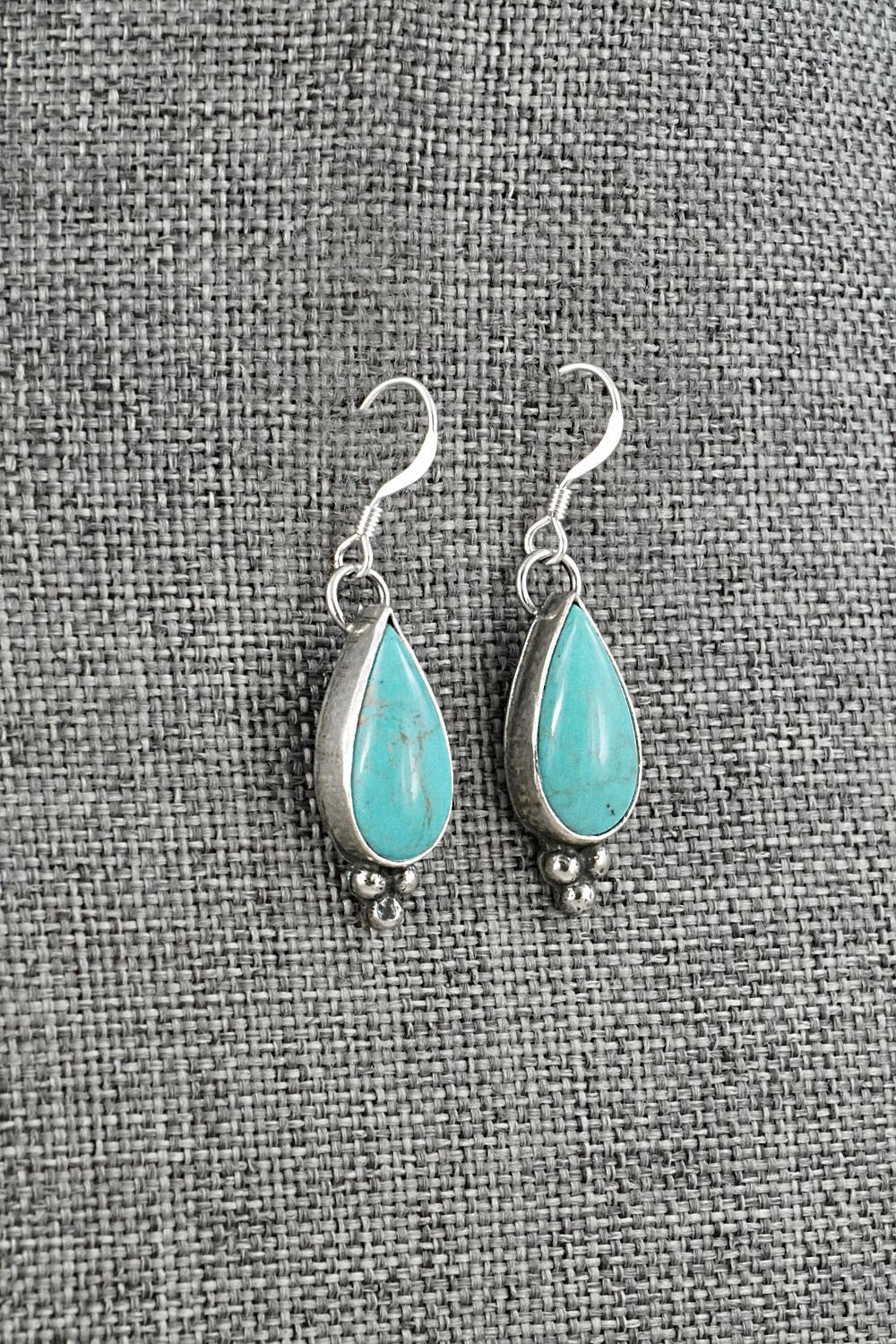 Turquoise & Sterling Silver Earrings - Robinson Martinez