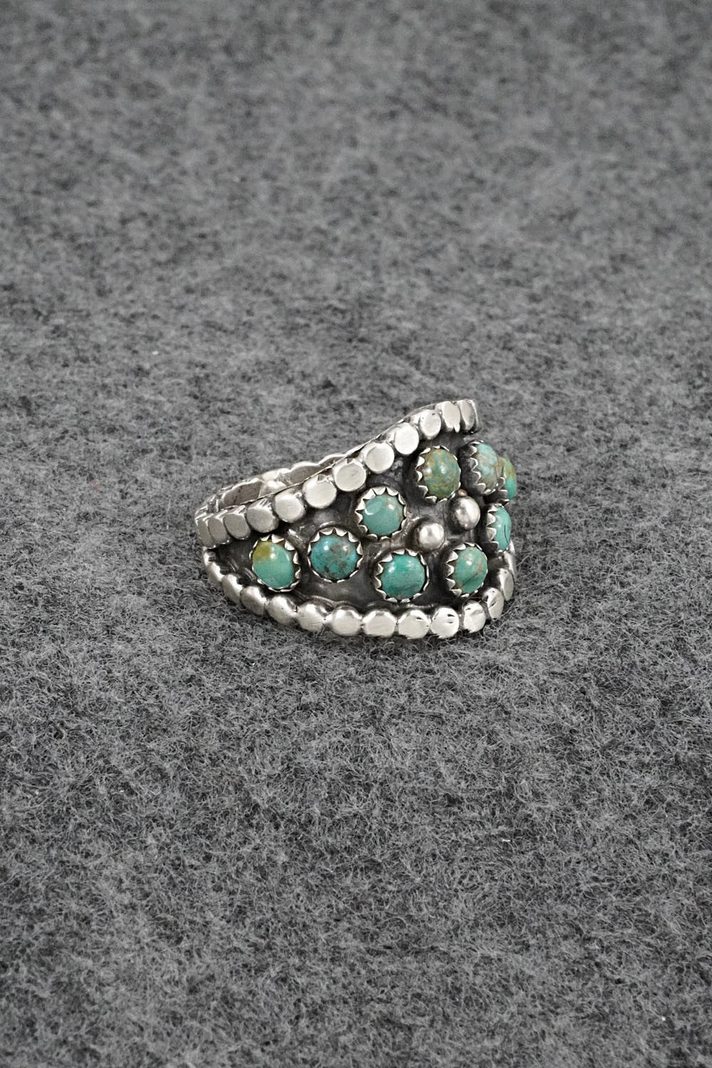 Turquoise & Sterling Silver Ring - Harry B. Yazzie - Size 10