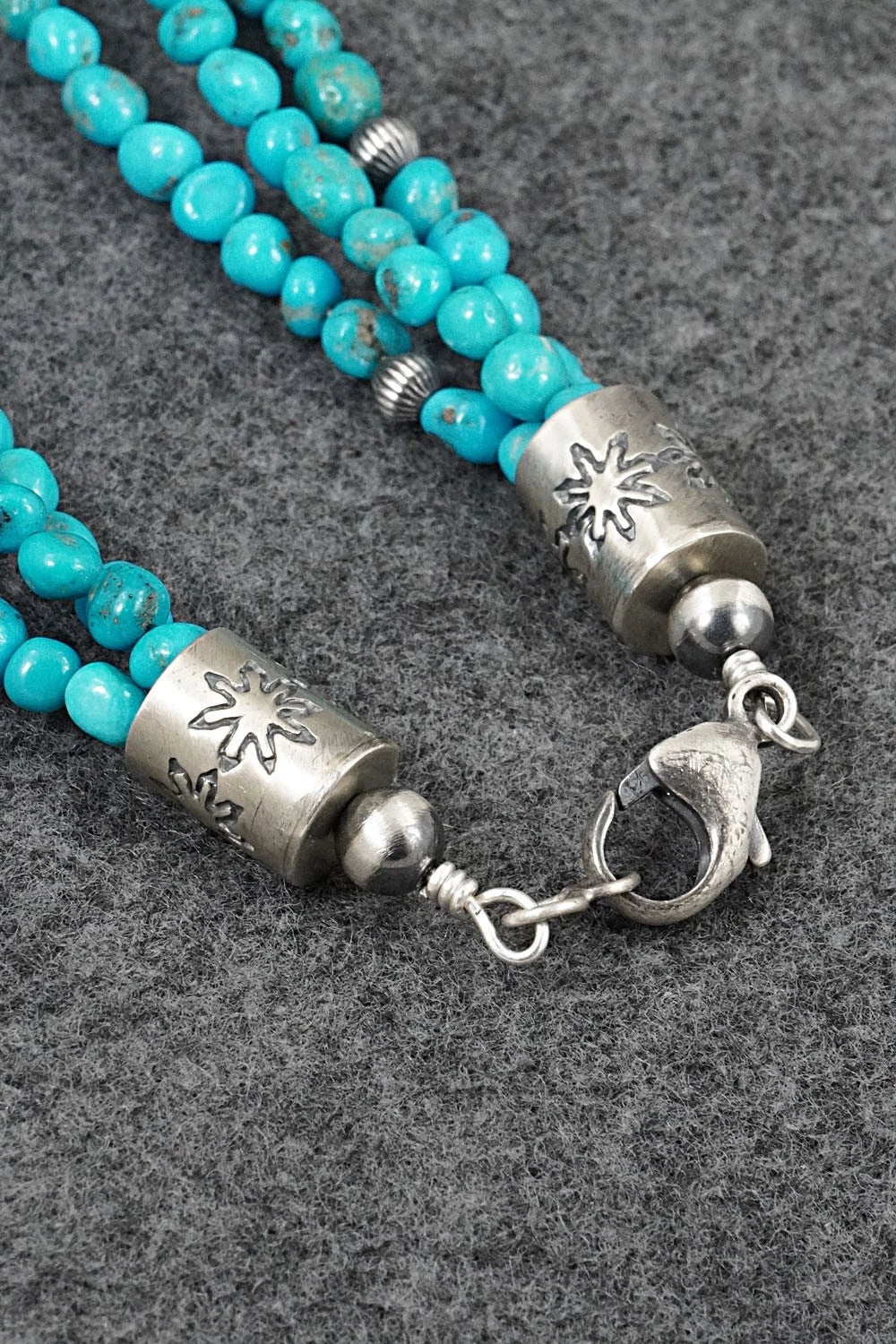 Turquoise & Sterling Silver Necklace - Theresa Skeets