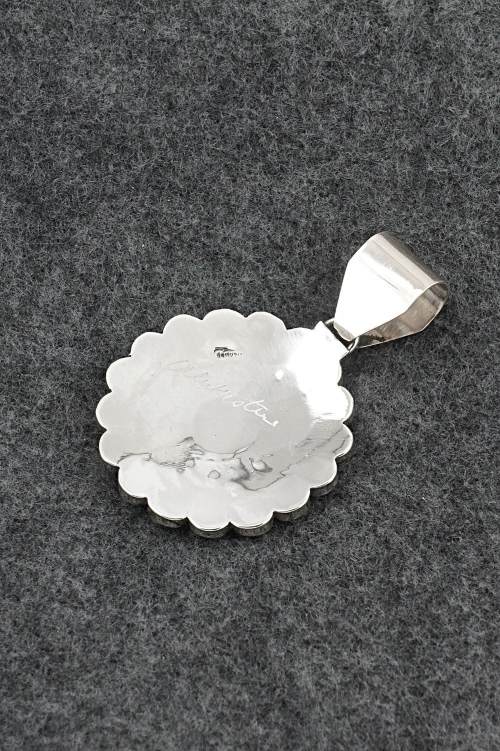 Multi-Stone & Sterling Silver Inlay Pendant - April Unkestine