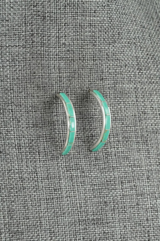 Turquoise & Sterling Silver Earrings - Nathaniel Johnson