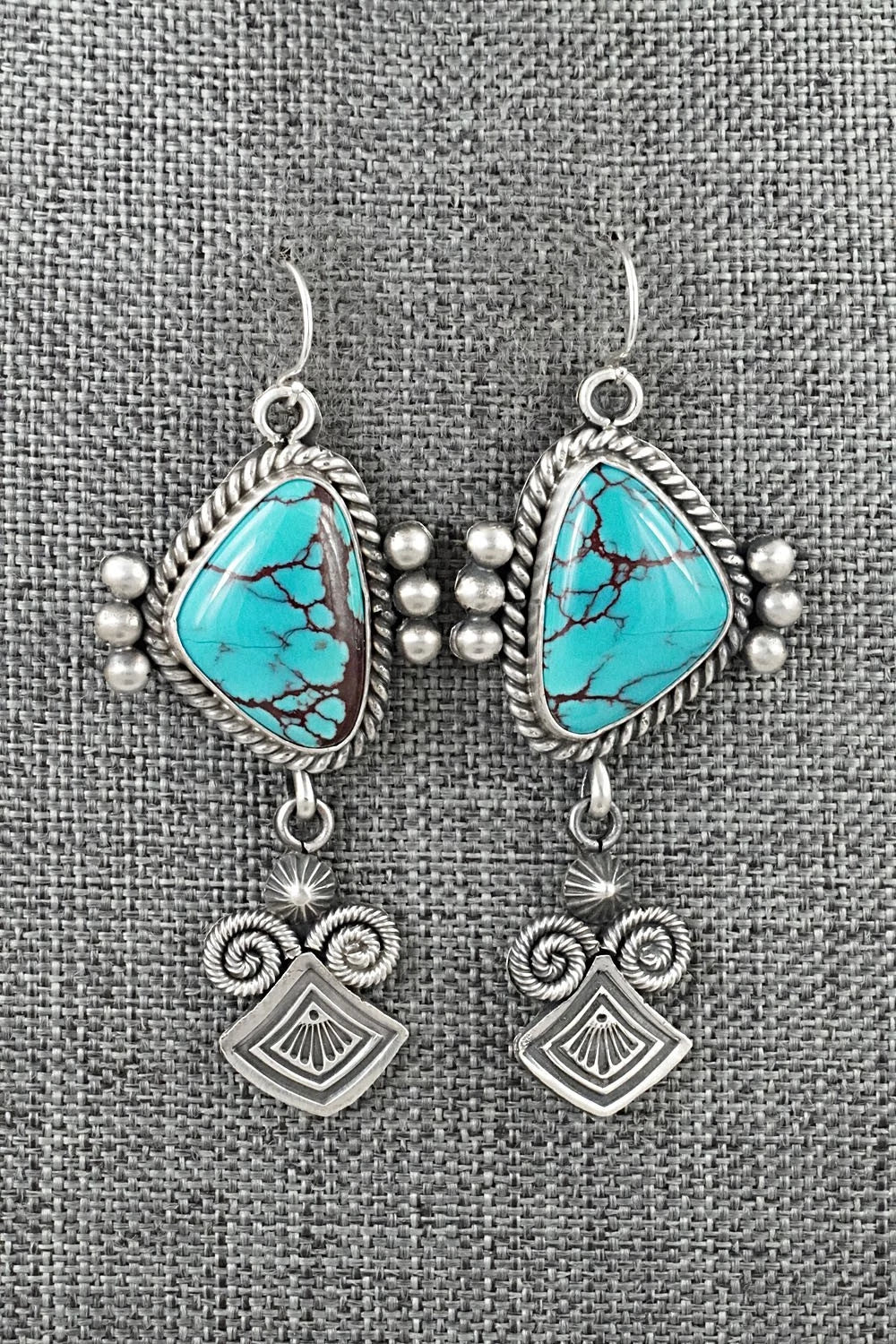 Turquoise & Sterling Silver Earrings - Michael Calladitto