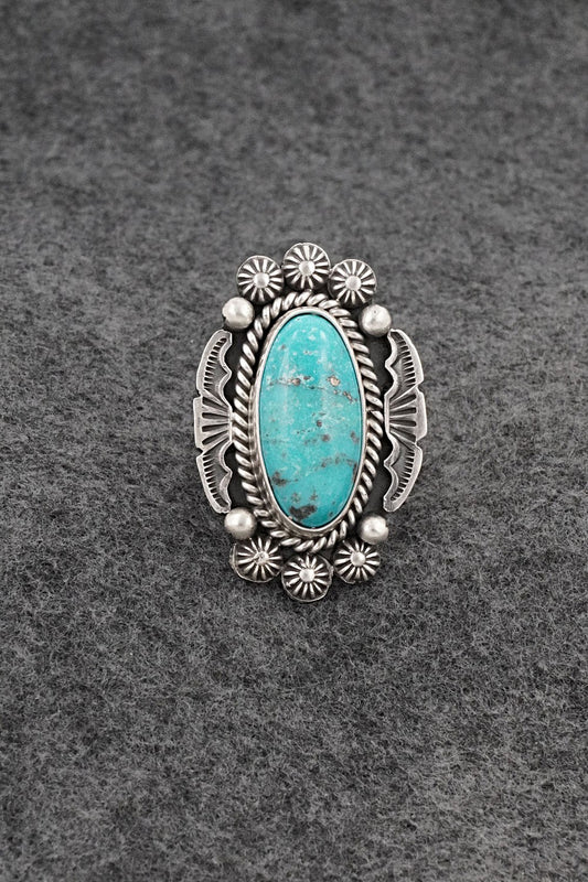Turquoise & Sterling Silver Ring - Michael Calladitto - Size 7