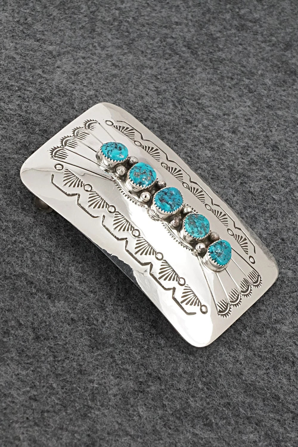 Turquoise & Sterling Silver Belt Buckle - Jolene Begay