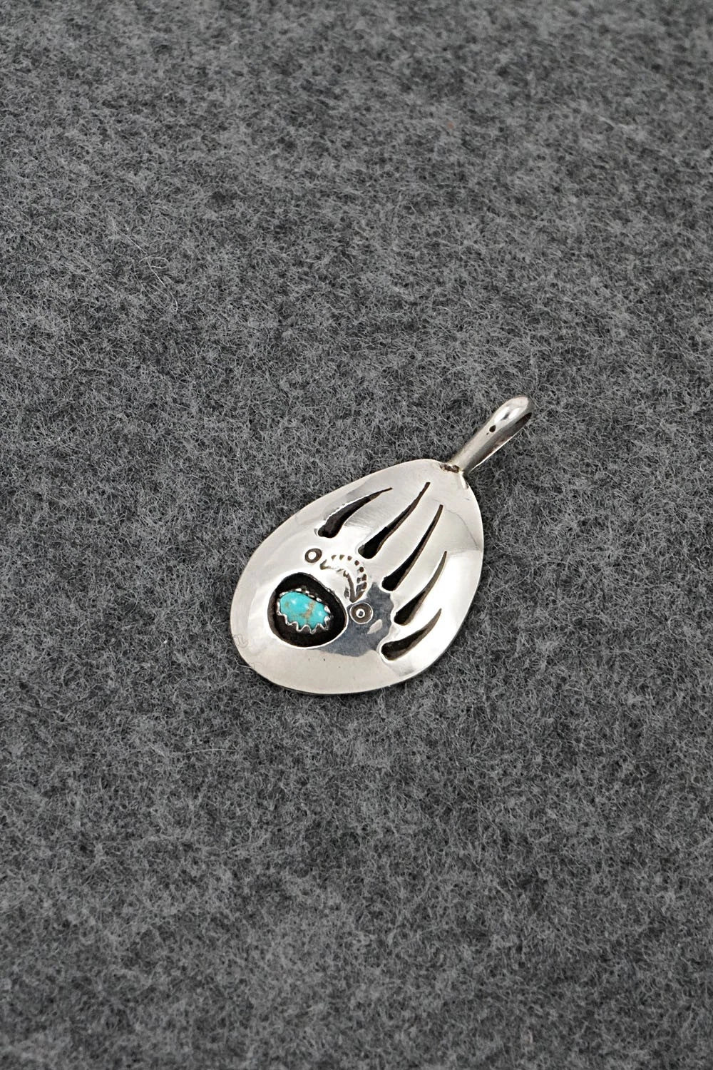 Turquoise & Sterling Silver Pendant - Ervin Begay