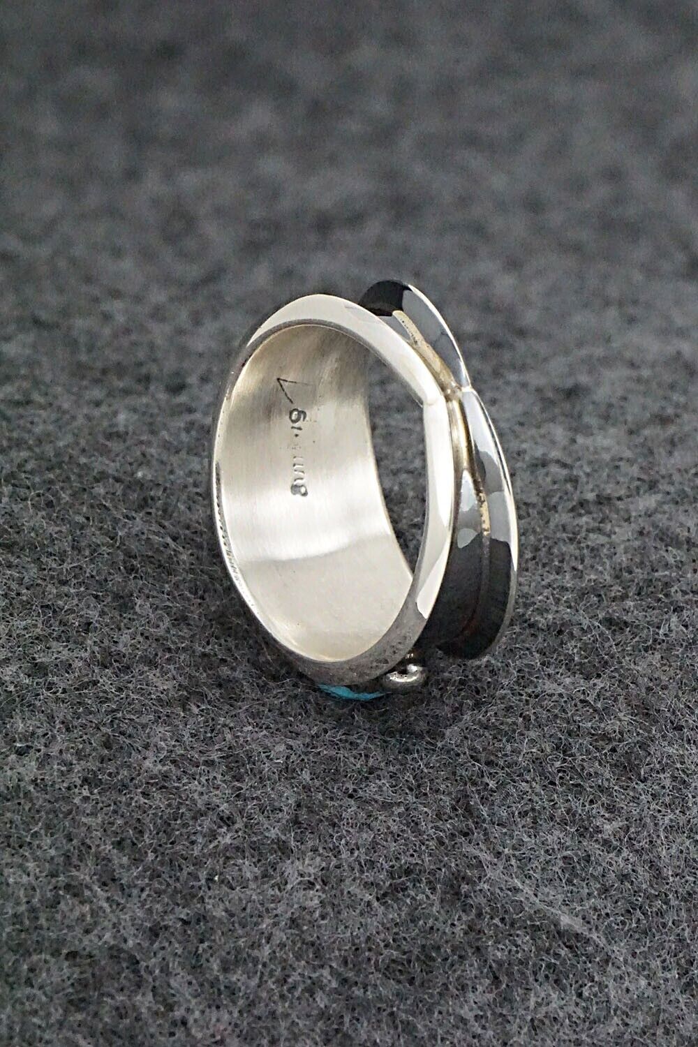 Turquoise & Sterling Silver Ring - Paul Largo - Size 8.75