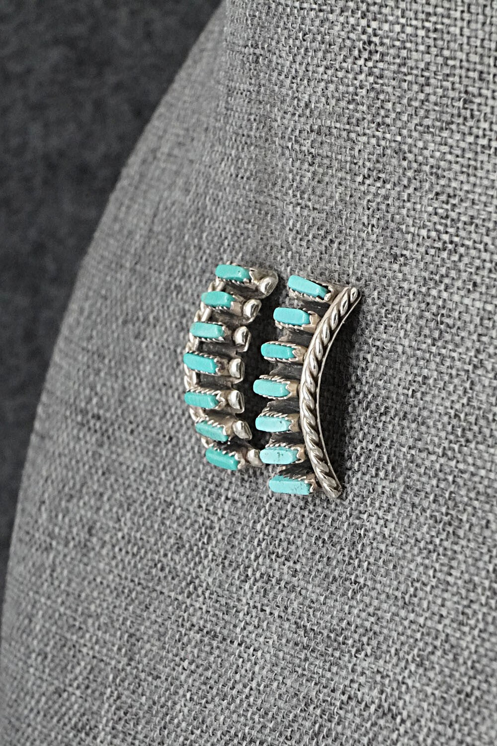 Turquoise & Sterling Silver Earrings - Charlie John