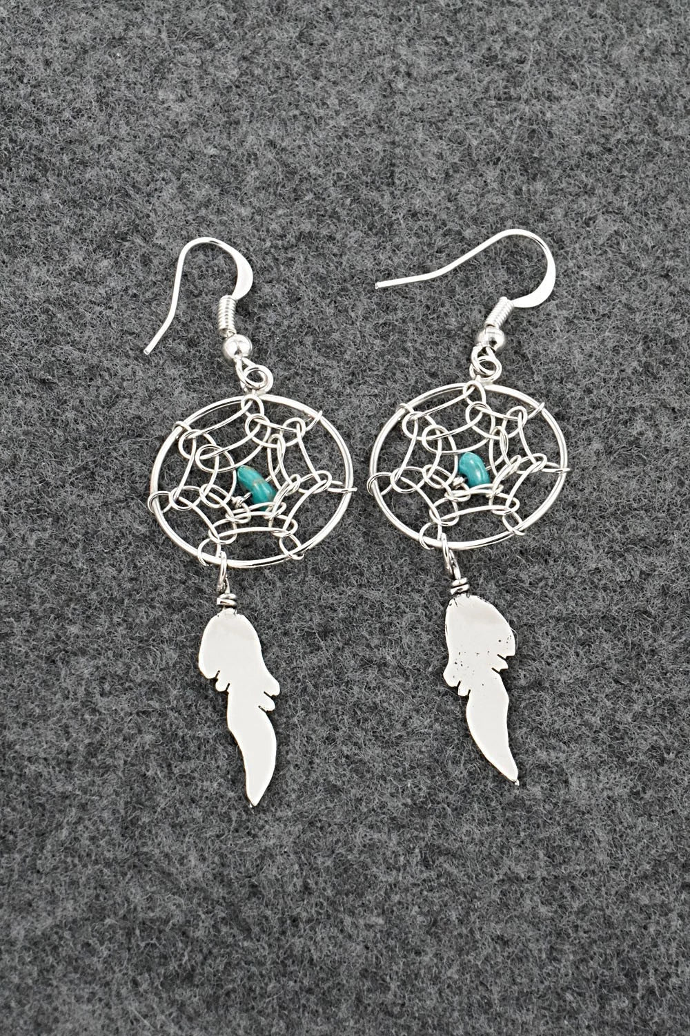 Turquoise & Sterling Silver Earrings - Lorenzo Arviso