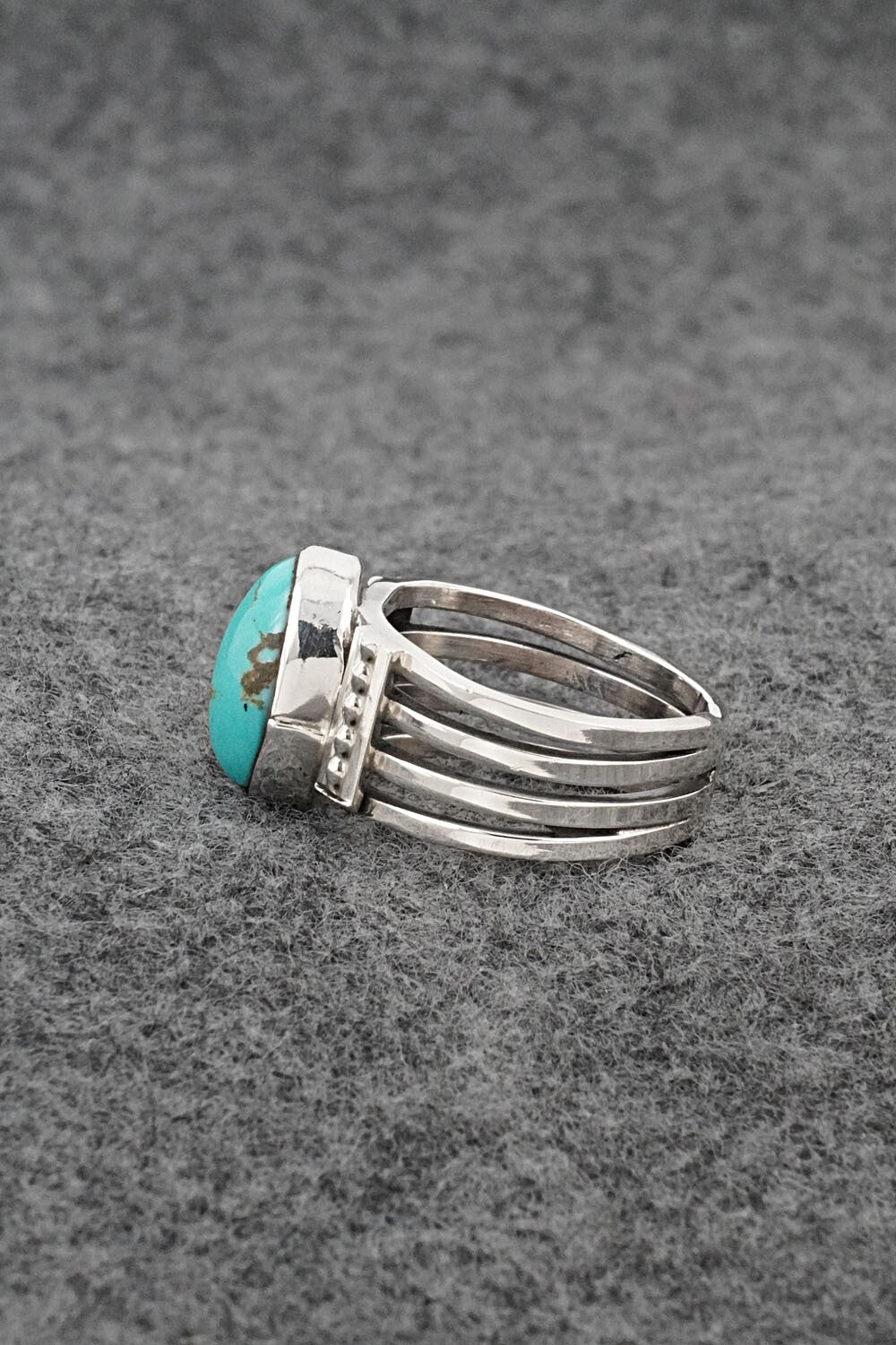 Turquoise & Sterling Silver Ring - Thomas Yazzie - Size 7