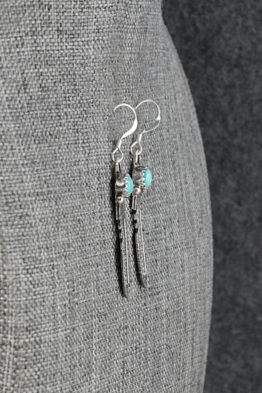 Turquoise & Sterling Silver Earrings - Adelarae Yazzie