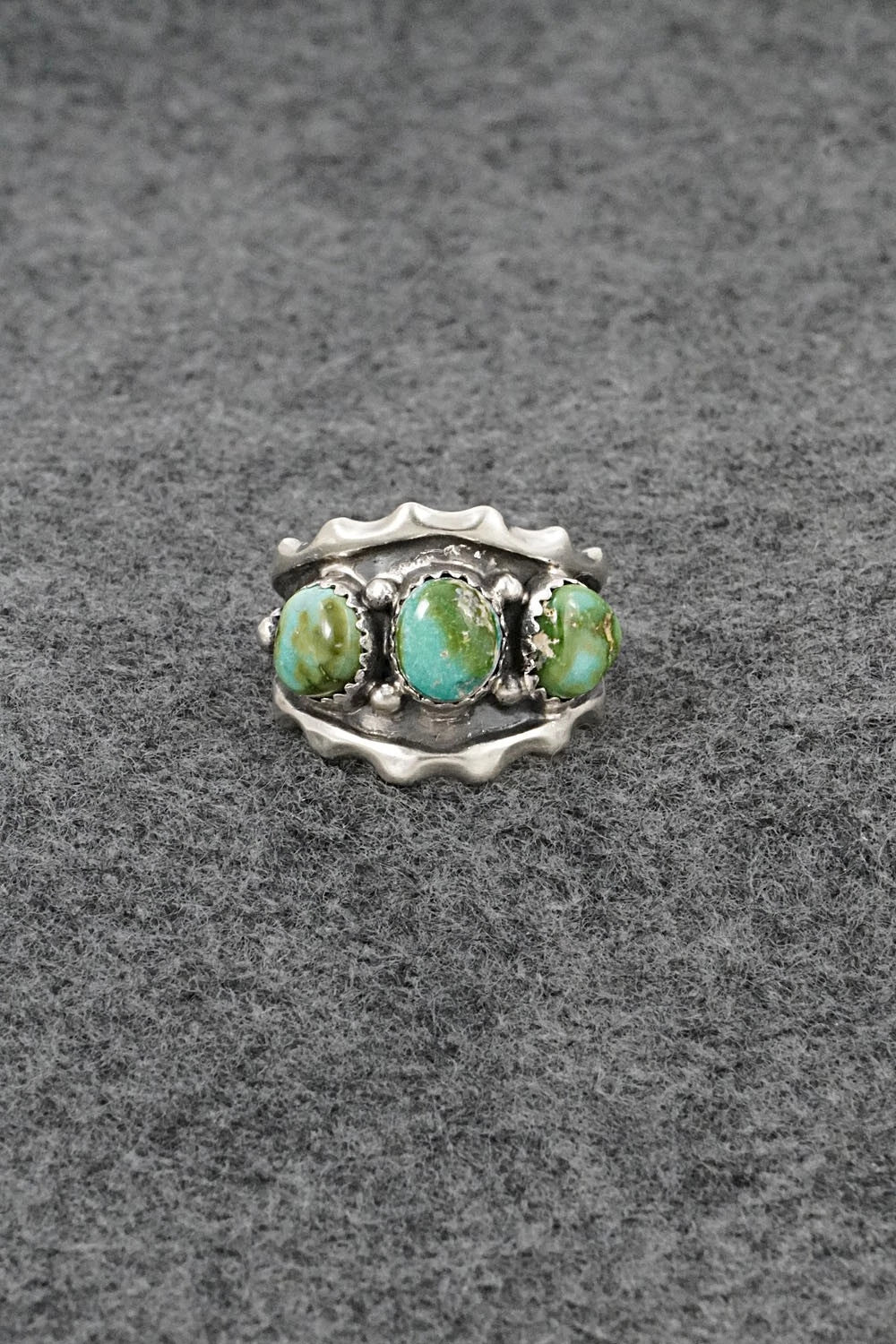 Turquoise & Sterling Silver Ring - Genevieve Francisco - Size 9.75