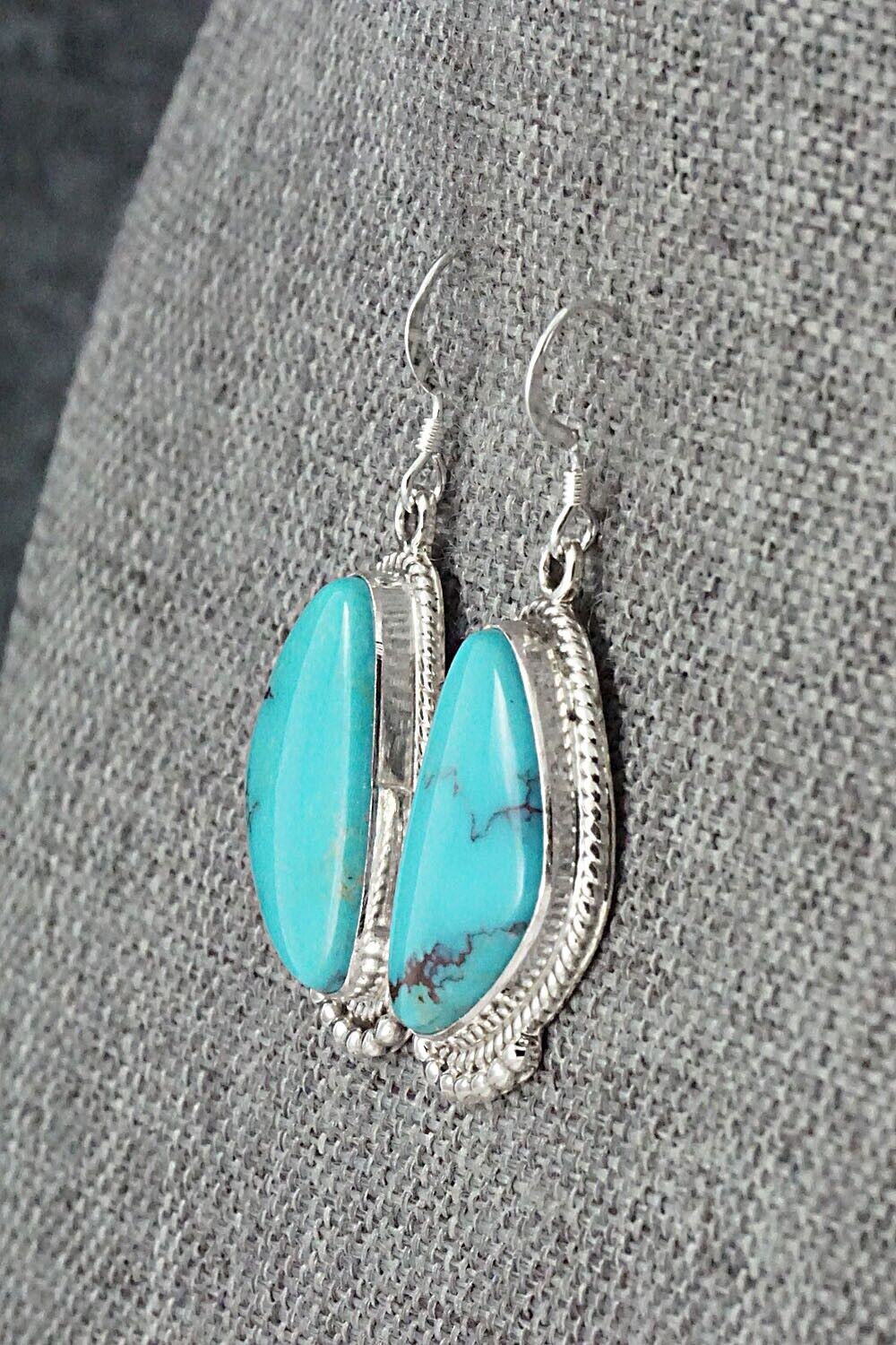 Turquoise & Sterling Silver Earrings - Verley Betone