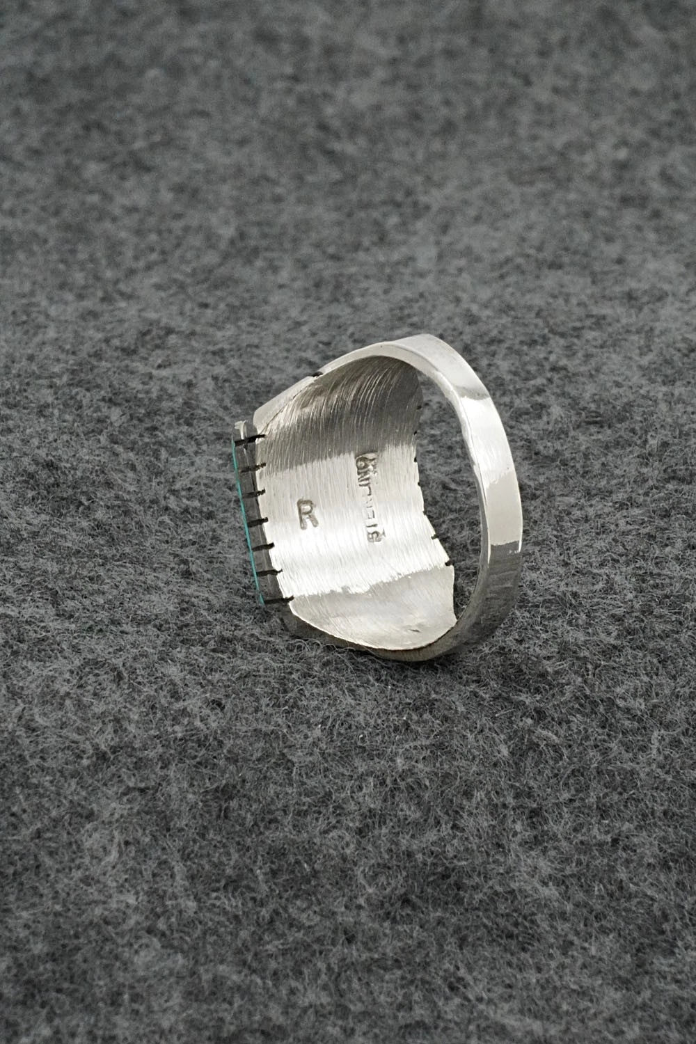 Turquoise & Sterling Silver Ring - Trevor Jack - Size 11.5